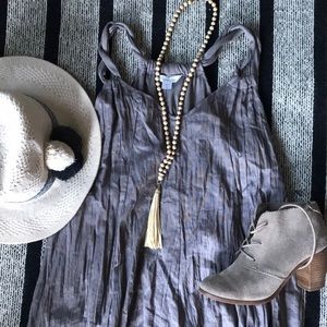 Gray maxi dress Garnet Hill M